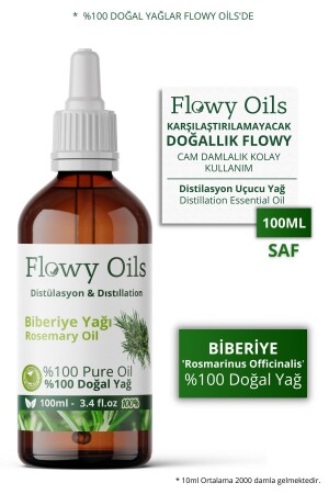 Biberiye Yağı %100 Doğal Bitkisel Uçucu Yağ Rosemary Oil 100ml - 2