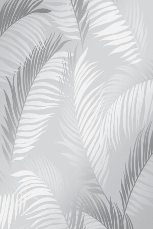 Bien Exclusive 5322 Palme Tropische Blume Silber Creme Grau Tapete 5–30 m² - 3