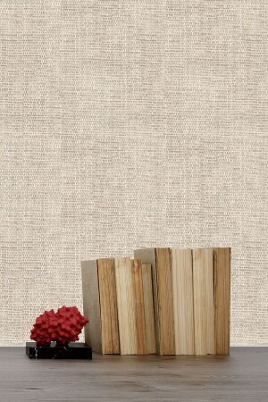 Bien Exclusive 5345 New Coffee Straw Textured Embossed Coffee Cream Wallpaper 5–30 m² - 1