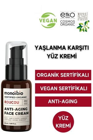 Bio-Anti-Aging-Anti-Falten-Gesichtscreme – Roucou Anti-Aging-Gesichtscreme – Vegan 50 ml MBC05 Gesichtscreme Anti-Aging - 2