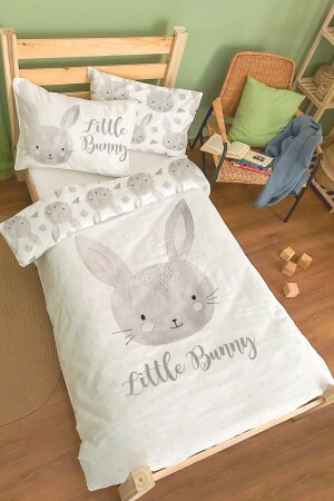 Bio-Einzelbettbezug-Set – For Baby-Serie – Charcoal Rabbit BSNVRTK00T145 - 3