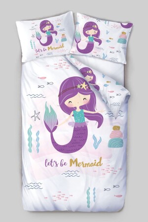 Bio-Einzelbettbezug-Set – Serie „For Baby“ – Purple Mermaid BSNVRTK00T061 - 5