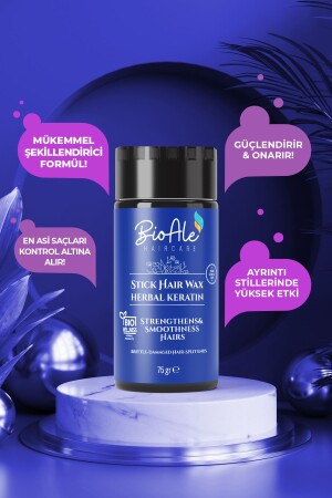 Bioale Güçlendirici Stick Wax Bitkisel Keratin 75 gr - 4