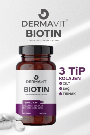 Biotin 1500 mg 60 Tabletten für starke Haare und Nägel - 2