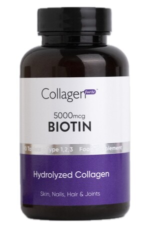 Biotin 5000 mcg & Kollagen 1500 mg x 90 Tabletten – Nahrungsergänzungsmittel zur Stärkung der Haarvitamine - 2