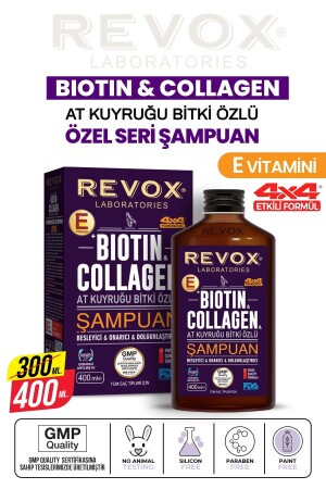 Biotin Collagen At Kuyruğu Bitki Özlü Dökülme Karşıtı- Hızlı Uzama Etkili Dolgunlaştırıcı Şampuan - 3