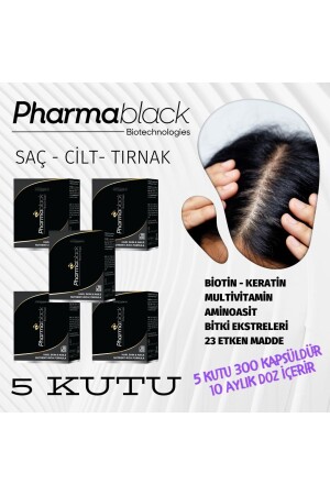 Biotin & Keratin Vitaminkomplex gegen Haarausfall 60 Kapseln – 5 BOXEN (300 KAPSELN) - 2