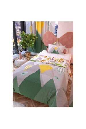 Bird Valley Doppelseitiges Kinder-Bettbezug-Set 160 x 220 cm NEVKSVDSİ - 1