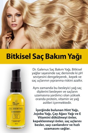 Bitkisel Saç Bakım Serumu (ÇAY AĞACI YAĞI- HİNT YAĞI- JOJOBA YAĞI- E VİTAMİNİ) 30 ml - 5