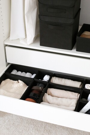 Black Covered Laundry Toy Organizer Folding Storage Box 28x28x28 BKKPK-SYH - 8