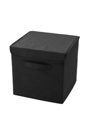 Black Covered Laundry Toy Organizer Folding Storage Box 28x28x28 BKKPK-SYH - 9