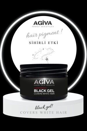 Black Gel Beyaz Saçlar Için Kapatıcı Saç Şekillendirici Güçlü Jöle Cover White Hair 250 Ml - 1