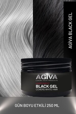 Black Gel Beyaz Saçlar Için Kapatıcı Saç Şekillendirici Güçlü Jöle Cover White Hair 250 Ml - 8