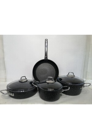 Black Line Granit Set 7 Parça Siyah 8699996626220 - 1