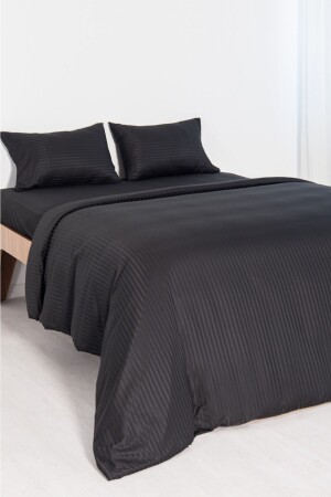 Black Pearl Bettbezug-Set für Einzelbett – Mikrofaser gestreift 98tel 868215750100049 - 3