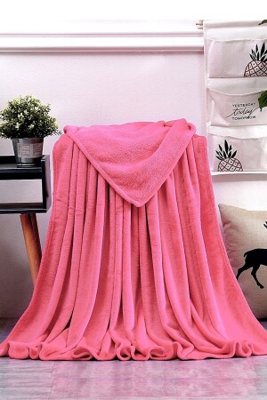 Blanket Pembe Çift Kişilik Wellsoft Peluş Battaniye Polar Tv-dizi Battaniyesi 170x230 Cm. ATLY96 - 1