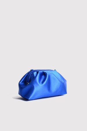 Blaue Damen-Clutch-Abendtasche aus Satin 0826BR22 - 5