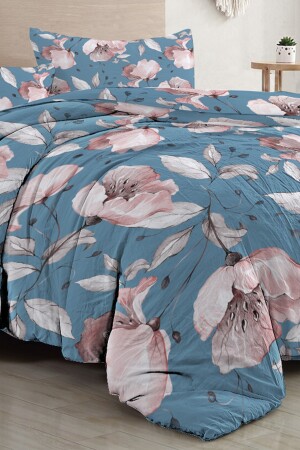 Blaue Rose Doppelbettbezug-Set 3D-Baumwollsatin monohome33552 - 5