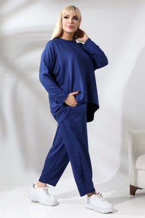 Blaue Shalwar-Hose, Freizeitanzug in Übergröße - 7