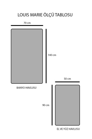 Blaues Badetuch-Set 70x140 50x90 - 7