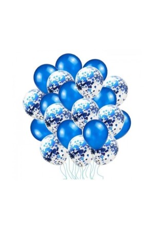 Blaues Konfetti-Ballon-Set – 20 Stück - 3