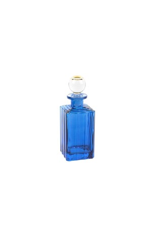 Blaugold gestreifte Glasflasche 19 cm 200 ml P091. 331856 - 2