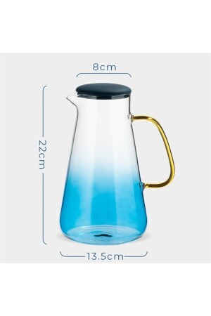 Blue Life 1800 Ml Borosilikat Isıya Dayanıklı Uzun Cam Sürahi VD-7366s - 6