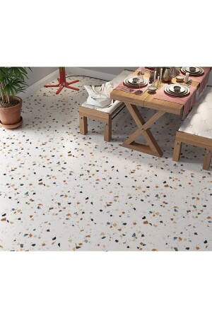 Bodenbelag Bodenbelag Folie 65x130 cm Terrazzo Marmor - 2