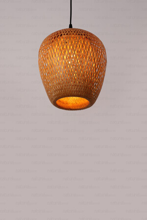 Bohem Bambu Boja Pendant Sarkıt Avize Lamba 25 Cm - Iskandinav, Modern, Bohem, Rattan Aydınlatma NHBJP25 - 5