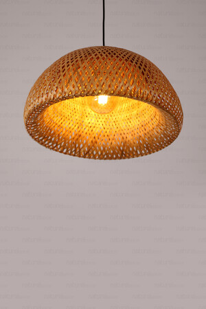 Böhmische Bambus-Boja-Anhänger-Kronleuchterlampe 45 cm – skandinavische, moderne, böhmische Rattan-Beleuchtung NHBJP45 - 6