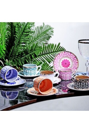 Bone China 6'lı Nescafe Bardağı 200 Cc Fnc-13 FNC-13 - 2