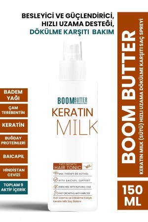 Boom Butter Keratin Milk (SÜTÜ) Hızlı Uzama Dökülme Karşıtı Saç Spreyi 150ml - 1