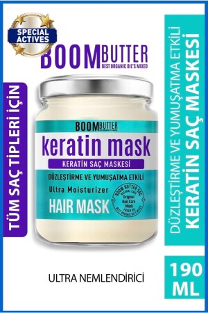 Boom Butter Stärkende, reparierende Keratin-Haarmaske 190 ml - 3