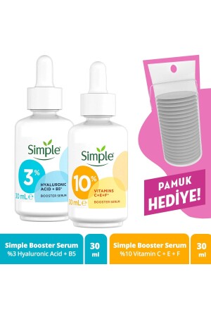 Booster Serum %10 Vitamin C-F-E 30 ml - Booster Serum %3 Hyaluronic Acid - B5 30 ml - Pamuk SET.UNİ.3212 - 2