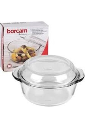 Borcam 59023 Yuvarlak Cam Kapaklı Tencere 1450cc P59023-1 - 4