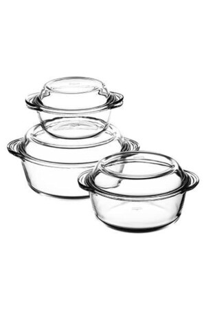 Borcam – Großes rundes Pyrex-Topf-Set, 3-teilig, 159005 - 2