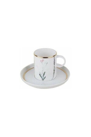 Botanische Kaffeetasse mit Untertasse 80 cc 04ALM005075 - 1