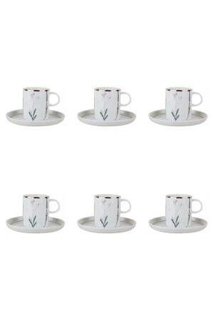 Botanische Teetasse mit Untertasse 200 cc 6 Stück 04alm005073 4129600000287 - 1