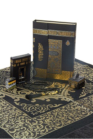 Boxed Hajj Umrah Geschenk Mevlit Gebetsteppich-Set – Koran – Gebetsperlen – Datum – Kaaba-Duft – Essenz - 5