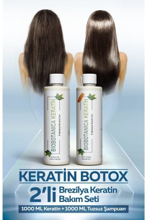 Brasilianisches Föhn-Keratin 1000 ml / salzfreies Shampoo 1000 ml BBTNCKLST - 2