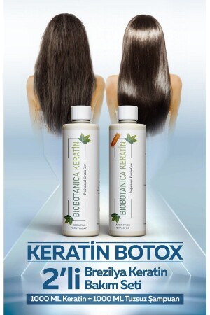 Brasilianisches Föhn-Keratin 1000 ml / salzfreies Shampoo 1000 ml BBTNCKLST - 3