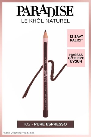 Brauner Augenstift – L'oréal Paris Paradise Le Khol Augenstift 102 Pure Espresso - 2