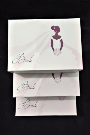 Brautpaket – Bräutigam-Box, Hochzeitskleid, bedruckte Braut-Box – Mitgift-Braut-Box, 3-teilige Box für die Braut - 4