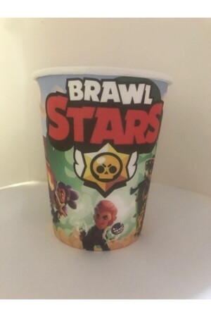 Brawl Stars 8 Li Karton Tabak Bardak Set - 5