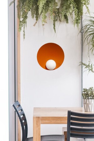 Breite orangefarbene Wandleuchte aus Metall für Küche, Innenbereich, Wohnzimmer, Café, Büro, Konditorei, moderne dekorative Wandleuchten TYC00405841245 - 10