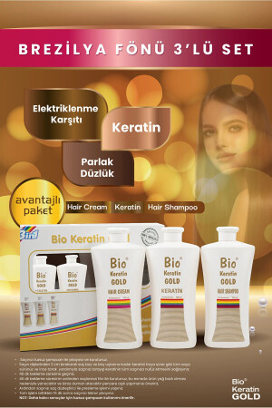 Brezilya Fönü 3'lü Set - Şampuan - Saç Kremi - Keratin 8690127162754 EBR123 - 3