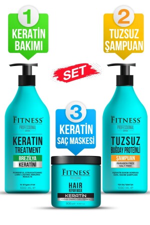 Brezilya Fönü Keratin Bakımı Saç Düzleştirici & Parabensiz Tuzsuz Şampuan & Onarıcı Keratin Maskesi - 3