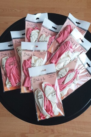 Bride To Be Luftballons – Rosa und Weiß, 6er-Pack - 4