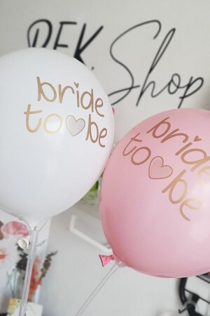 Bride To Be Luftballons – Rosa und Weiß, 6er-Pack - 5