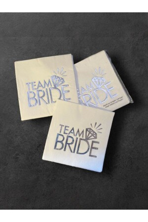 Bride To Be Team Bride Peçete Seçeceğiniz Renkte 16'lı Paket - 2